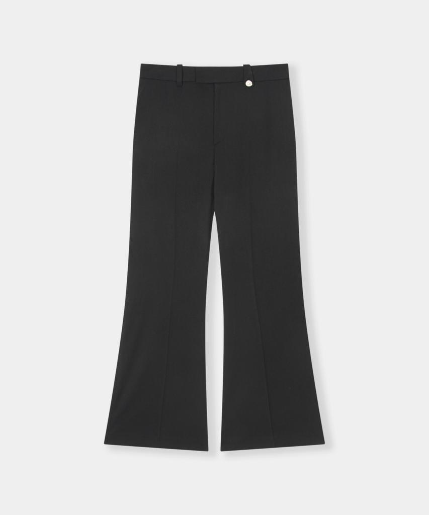 KINETO Luster Relax Wool Flare Pants_Black