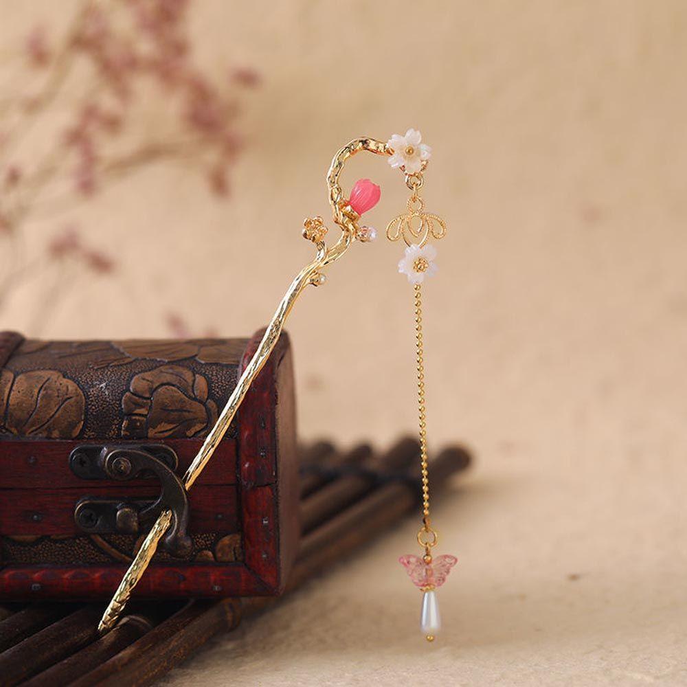 Pendent Tassel Pearl For Girls Chinese Hair Fork Korean Hanfu Hairpins Women Hair Sticks Hair Clip