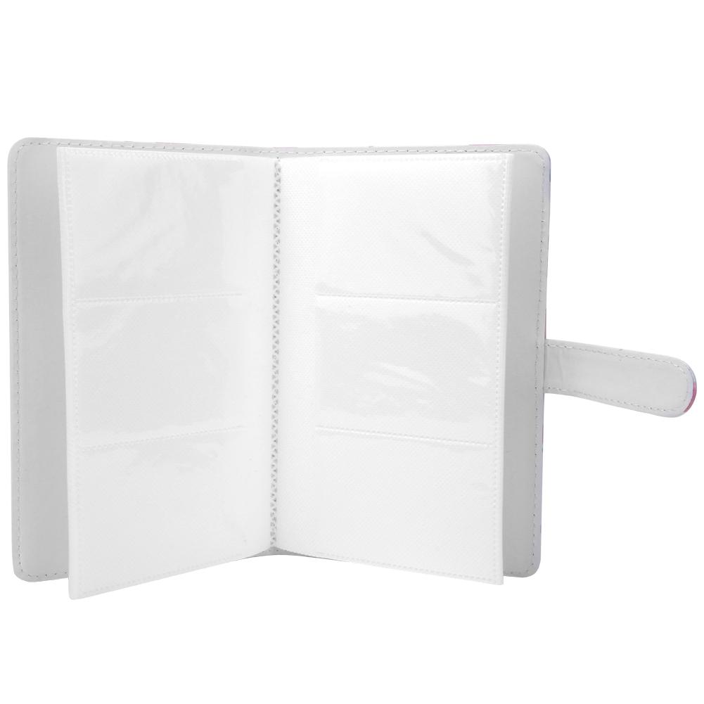 Peach Pattern 3 Inch 96 Pockets PU Leather Instant Photo Album Picture Case for Instax Mini8 9 7s 25 70 90 Camera Photo