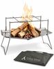 Tokyo Camp Folding Stainless Steel A4 Fire Pit and BBQ Grill, 985 G