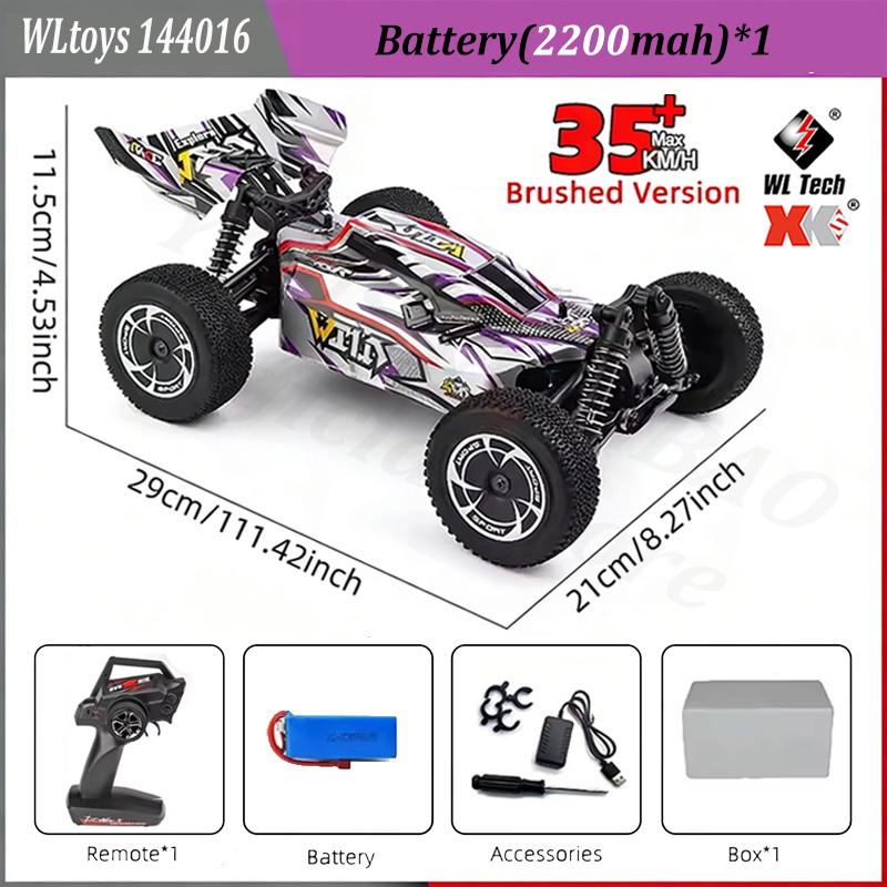 AAYG1 WLtoys 144016 144001 144010 4WD RC Car High Speed 2.4G 35-75KM/H Off-Road Drift Remote Control Racing Vehicle Toy Gift
