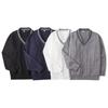 JK Unisex V-Neck Japanese Style Sweater - Women’s Long Sleeve Knit Pullover