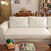 Plain Double-sided Cotton Sofa Cushion Non-slip Fabric Simple Cushion Four Seasons Universal Backrest Towel Cover White Ash.