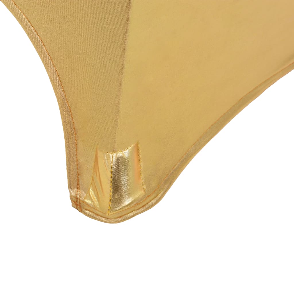 2 pcs Stretch Table Covers Golden 80 cm