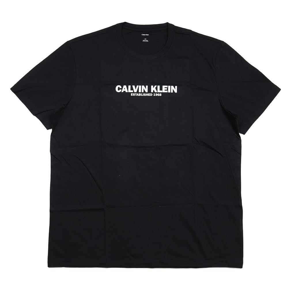 Размер ck073 [Calvin Klein] Мужская футболка с коротким рукавом, L, Черный, [Товар]