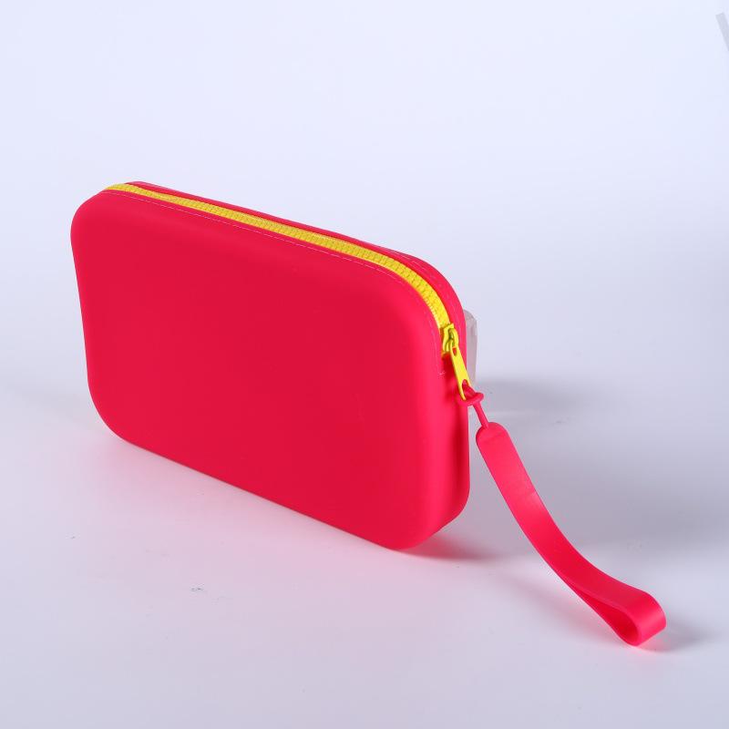 Silicone Storage Bag with Zipper for Phone Cables
