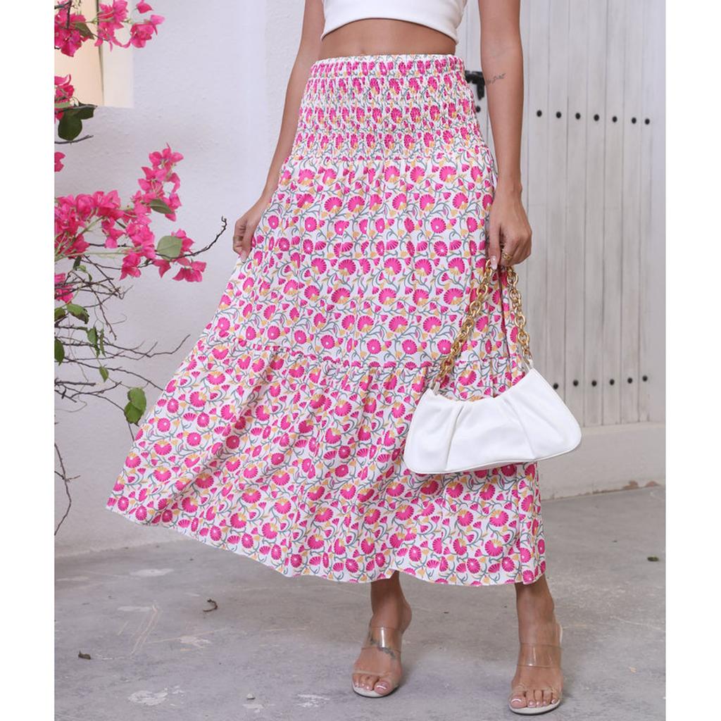 Women's Casual High Waisted Skirt With Large Swing Skirt Waisted Skirt With Large Swing Skirt