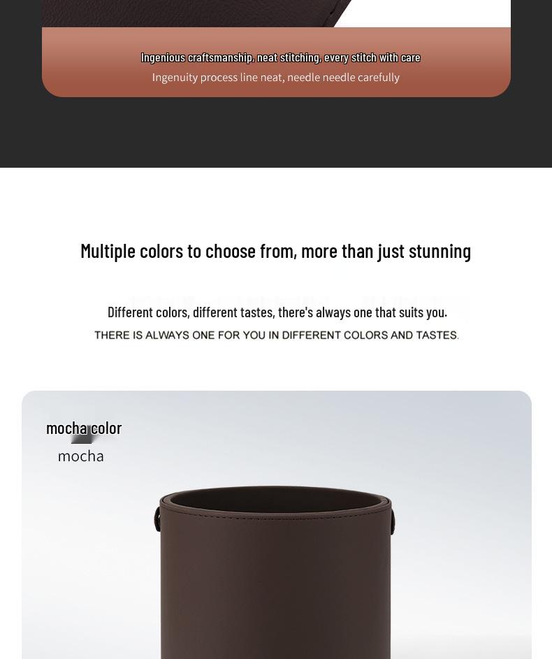 Кожаное многофункциональное автомобильное мусорное ведро и ведро для хранения