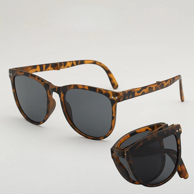 Складные Солнцезащитные Очки Женские Поляризованные Солнцезащитные Очки Мужские Очки для Вождения Ночного Видения Портативные Солнцезащитные Очки с Футляром для Очков