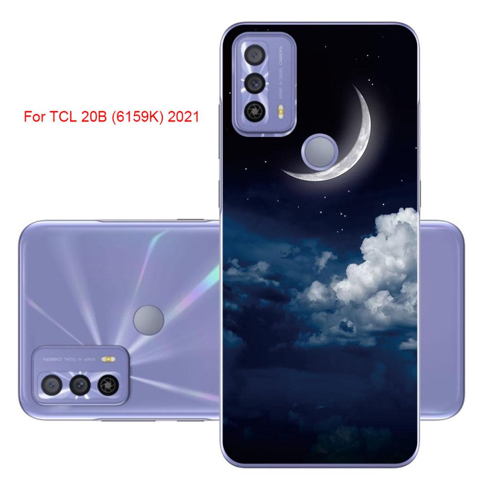 Чехол для телефона TCL 20B (6159К) 2021 6,52-дюймовый мягкий чехол из ТПУ, цветная роскошная популярная печать, мобильные модные сумки