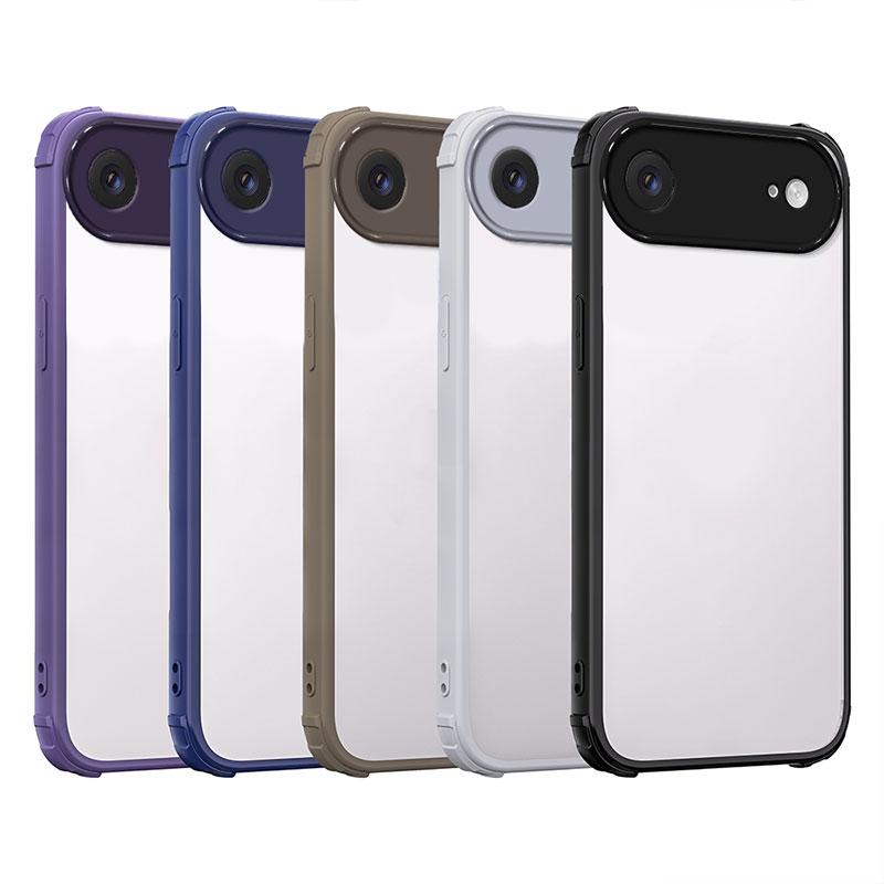 Противоударный чехол для iphone 17 air Жесткая задняя крышка для iphone 17 AIR Бампер из ТПУ + ПК Защитный прозрачный чехол capa iphone17air Coque