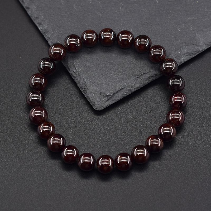 5A Natural Garnet Stone Femme Wine Red Bead Bracelet Women Bangle Men Bracelet Lucky Energy Healing Jewelry Valentine's Day Gift