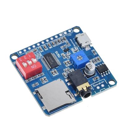 Модуль воспроизведения звука голоса Arduino Модуль MP3-плеера UART I/O Триггер Усилитель класса D Плата 5 Вт 8 МБ памяти DY-SV8F SD/TF карта