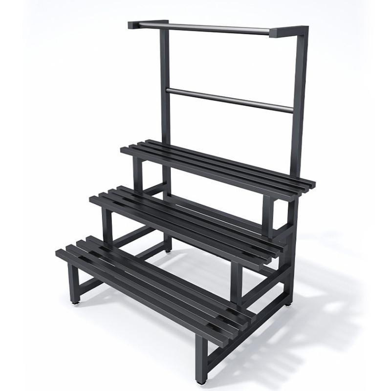 Садовая стойка для комнатных растений из нержавеющей стали, металлическая водонепроницаемая стойка для цветов, многоуровневая полка-лестница