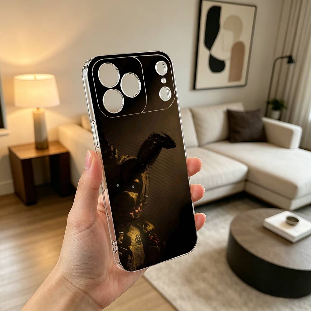 F-Five N-Nights  GAME Phone Case Transparent Silicone Soft For iPhone 17 16 15 14 13 12 11 Mini Pro Max Plus