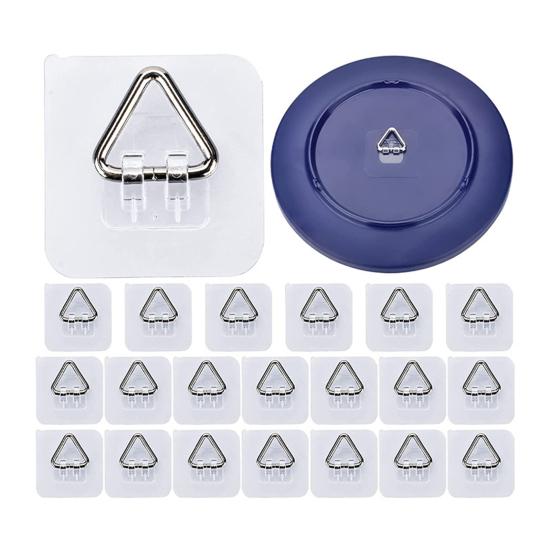 10/20/30 шт. Невидимые клейкие держатели для тарелок, Высокая грузоподъемность, Легко устанавливаются, Настенные держатели для тарелок, Подвешивание картин, Вертикальные крючки