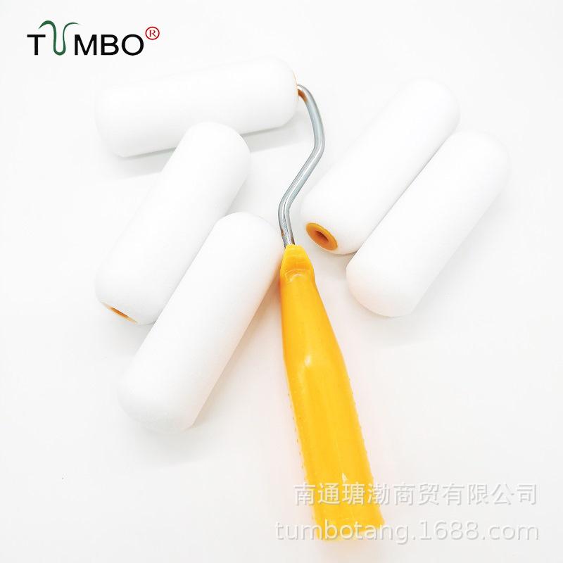 4-inch Oil-Based Double Roller Paint Brush for Walls & Corners, Lint-Free, Solvent Resistant