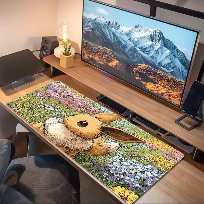 Eevee Print Cushion Non-slip Laptop Tablet Big Mousepad XXL Mat Mini PC Playmat With Lock edge