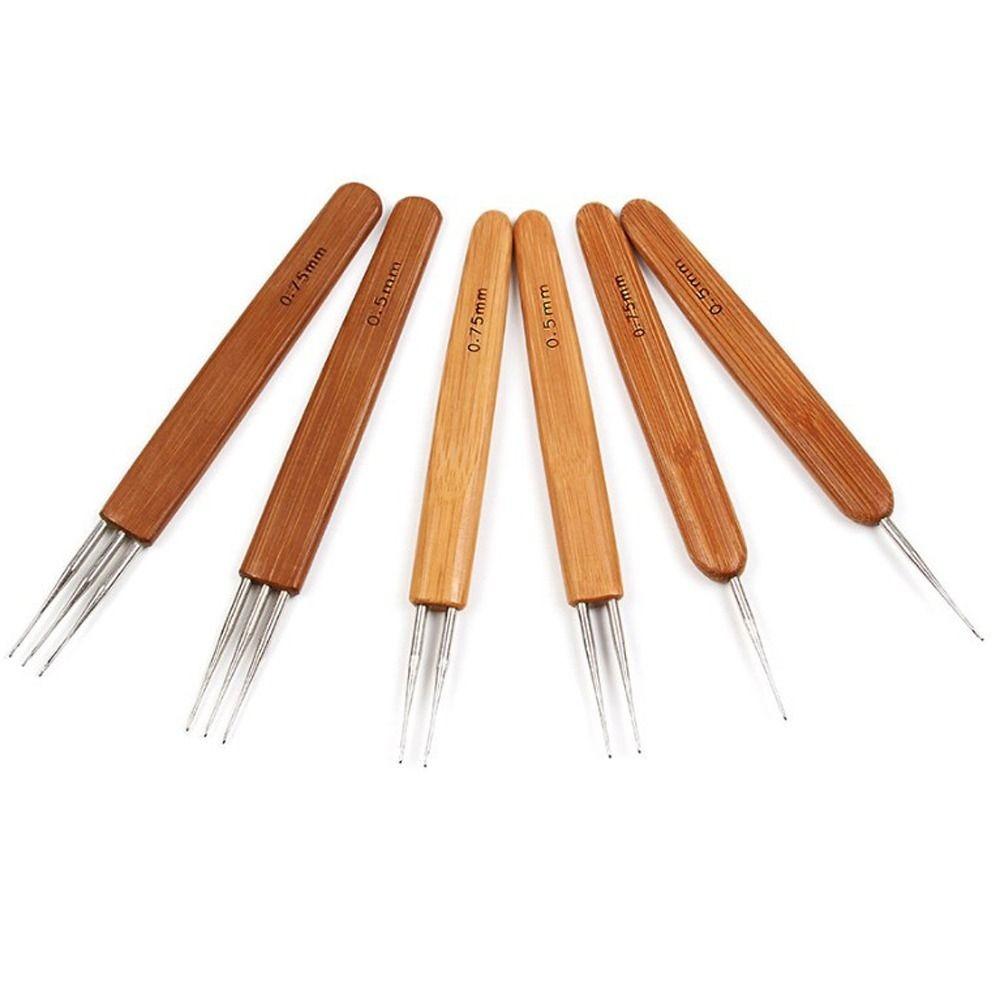 Инструменты для наращивания волос в виде перьев Игла для плетения волос Дредлок Крючок для вязания париков Иглы для вязания крючком