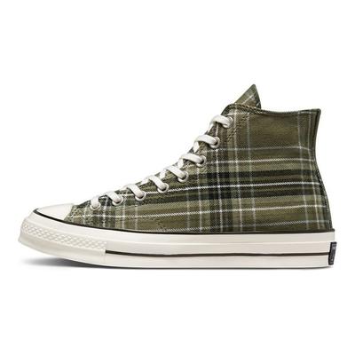 Chuck 70 High Desert Tartan — практичные кроссовки унисекс Green Egret Black A03915C