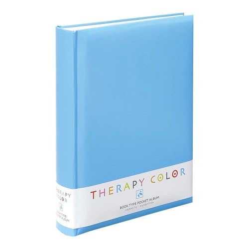 Nakabayashi Therapy Color Round Book Type 3 Tier Pocket Album TCBP-240-PB Pure Blue