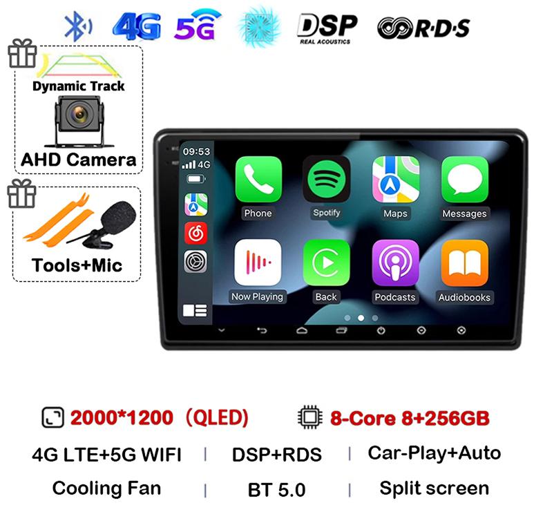 Android 14 Беспроводной Carplay Auto Для Ford Fusion 1 2005-2012 Автомагнитола GPS Навигация Мультимедийный Видеоплеер 4G WIFI Стерео