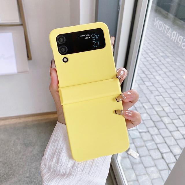 Защитная крышка ярких цветов для Samsung Galaxy Z Flip 4 3, жесткий противоударный чехол для ПК