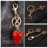 Ornaments Strawberry Keychain 3D Crafts Car Keyring Crystal Strawberry Pendant  Lady/Women