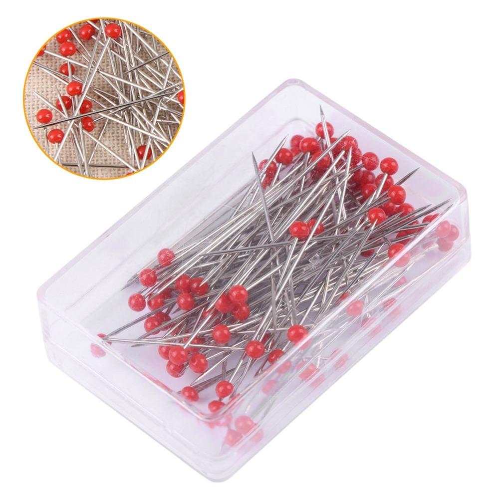 1000pcs Multicolor Glass Ball Head Pins High Temperature Resist Dressmaking Pins Flower Decoration