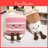 Heartwarming Doll Bear Cake And Milk Tea Themed Plush Toy Adorable Gift Girl