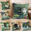 Мультяшный Пруд Река Кот Красивая Наволочка с Принтом Наволочка Гостиная Диван Подушка Чехол Декор Комнаты Спальни