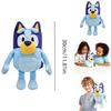 Bluey Talking Plush Fun Cartoon Dog Toy With Musical Features Short Plush Blue Color 30cm