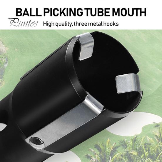 Инструмент для извлечения мячей для гольфа Съемная трубка Инструмент для извлечения мячей для гольфа Алюминиевый сплав Трубка для извлечения мячей Сборщик захватов для мячей Вмещает 21 мяч