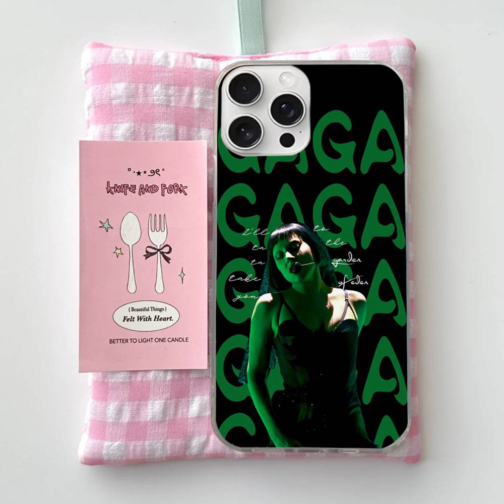 Чехол для телефона Singer L-Lady G-Gaga Для iPhone 11 12 13 14 15 16 17 Plus Pro Max Сатиновый Лазерный Глянцевый Чехол