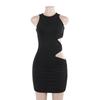 Autumn Dress Temperament Spice Girls Slim Sexy Hollowed-out Buttock Dress Women