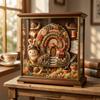 House Scene Poke Art Kit Mushroom Cottage DIY Handmade Set DIY Needle Craft  Desktop Display
