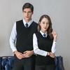 Unisex V-neck Wool Sweater Vest for Spring/Autumn Business Wear