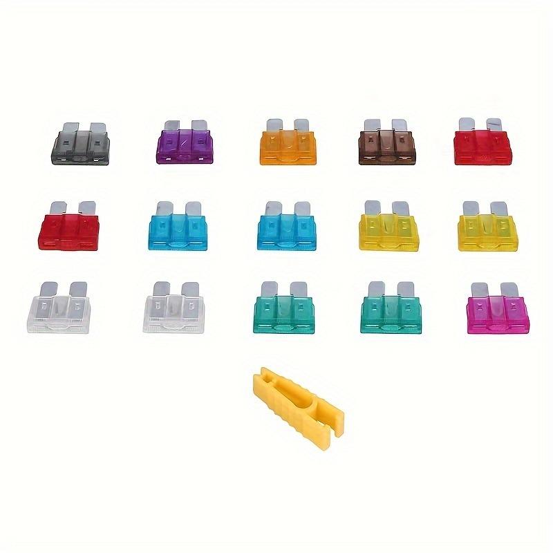 Универсальный набор автомобильных предохранителей из 140 штук с клипсой – Ассорти предохранителей 2A–40A, Алюминиевый сплав, для легковых и грузовых автомобилей