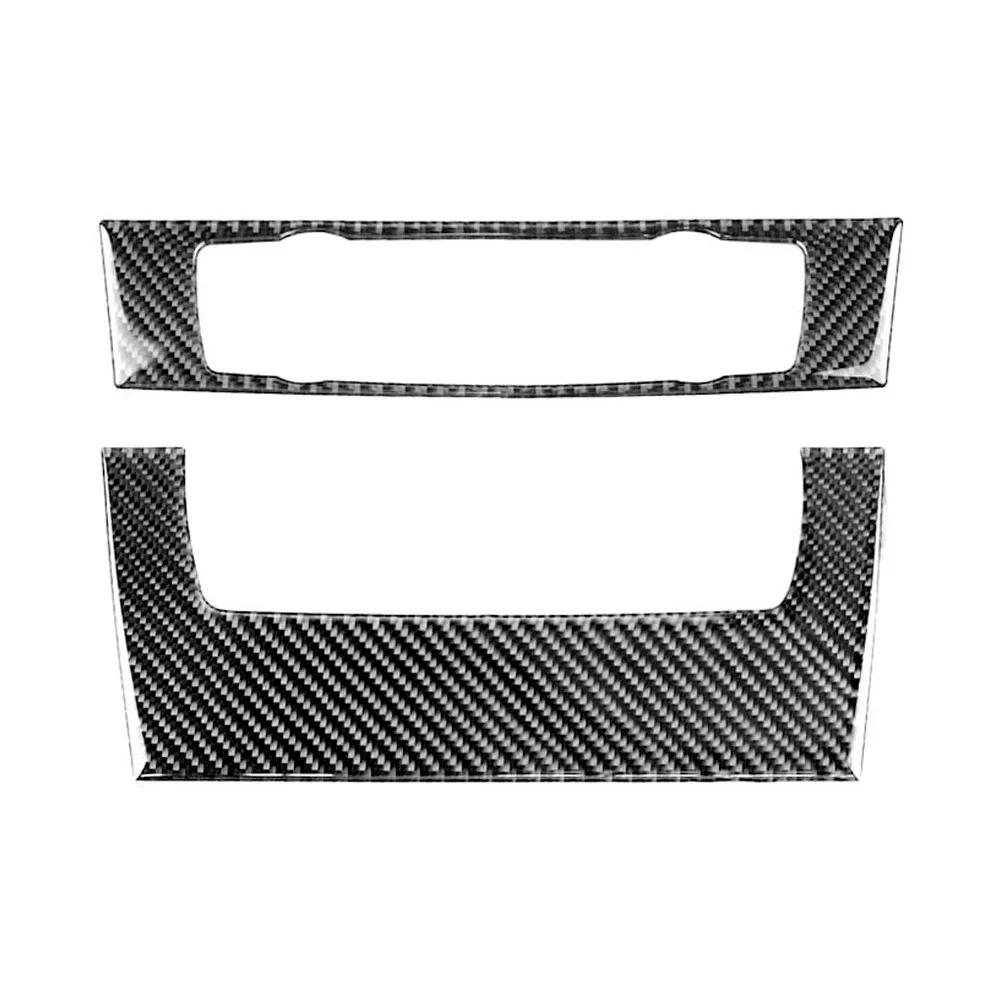 Для BMW 3 серии E90 E92 E93 2005 - 2008 2009 2010 2011 2012 углеродное волокно 2 шт. крышка рамки панели управления CD салона автомобиля