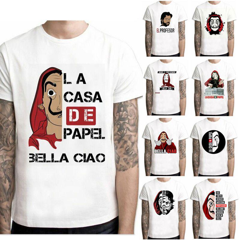 La Casa De Papel T Shirt Money Heist Tv Series Homme Tops House Of Summer Paper