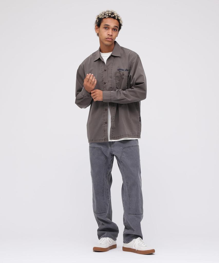 ВЫЦВЕТШАЯ РАБОЧАЯ РУБАШКА С ОДНИМ ПРИНТОМ [AVIREX], Мужская, 2XL, 050, Коричневый, 783-5120009