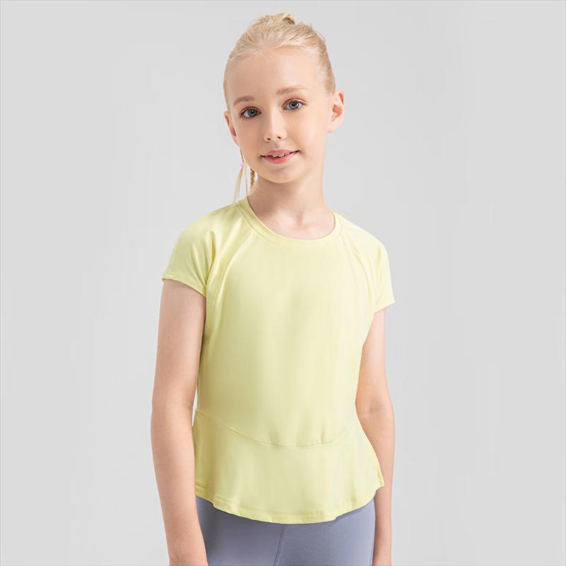 Girls' Loose Fit 30D Mesh Yoga T-Shirt