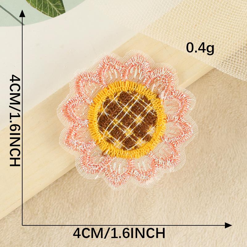 Computer Embroidery Label Lace Sunflower Cloth Label Clothing Accessories Hand Account Diy Accessories Badge Accessories Embroidery Cloth Sticker