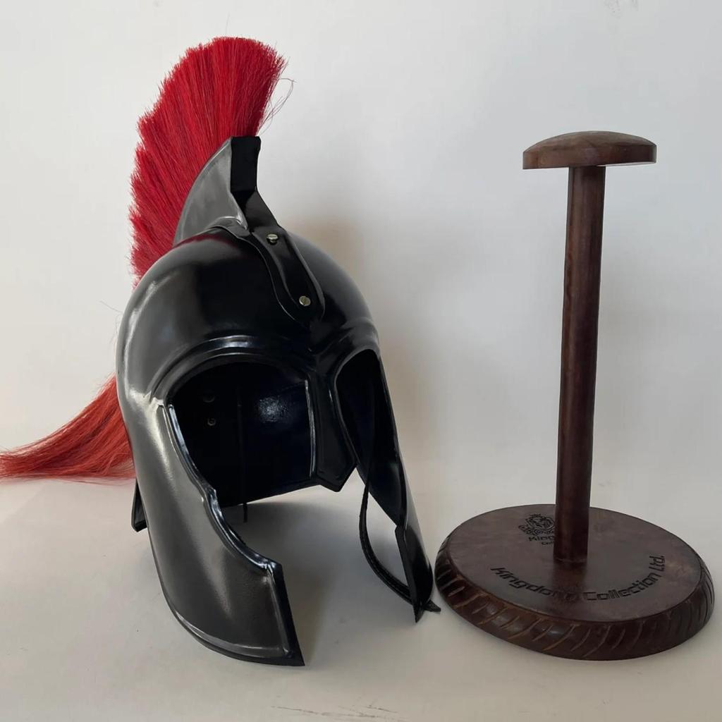 Черный Тройский шлем Ахиллеса Троянский шлем для ролевой игры Подарок для него