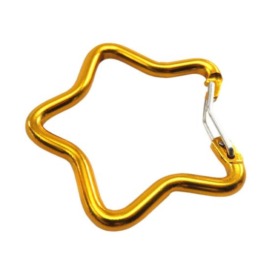 5 шт. карабин в форме пятиконечной звезды, прочный алюминиевый сплав, портативный, легкий, для кемпинга, скалолазания, подвесная пряжка