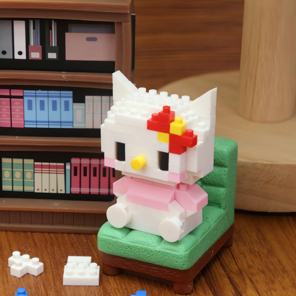 99 style Hello Kitty Building Blocks Cartoon Figures Kuromi Bricks My Melody Children's Assembly Toys Cinnamoroll Gift