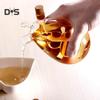 Anti-leak Oil Pot Glass Condiment Cruet Bottles Double Pourer Spout Stoppers for Cooking
