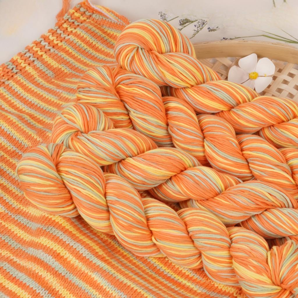 4-Pack Cotton Yarn 200g (4x50g ) Breathable Soft Woven Thread for Knitting Crochet Mixed Colors Lightweight for Sweaters Yarns