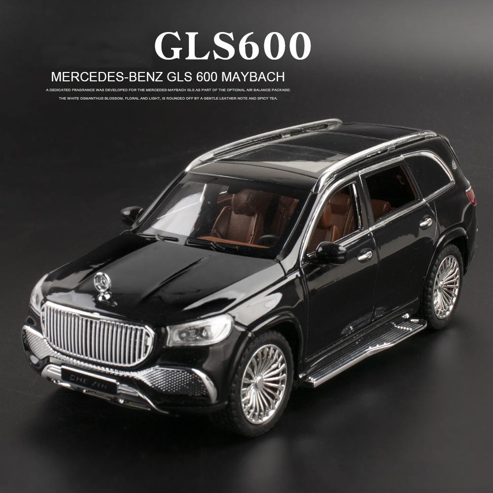 Масштаб 1/24 Benz Maybach Gls600, модель автомобиля из сплава, детская игрушечная машина, подарочные украшения, имитация внедорожника, модель автомобиля, коллекция для мальчиков