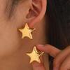 Stainless Steel Earrings Fresh Exquisite Star Stud Super Fairy Sparkling Earrings For Women Zircon Ornate Texture Best Friend